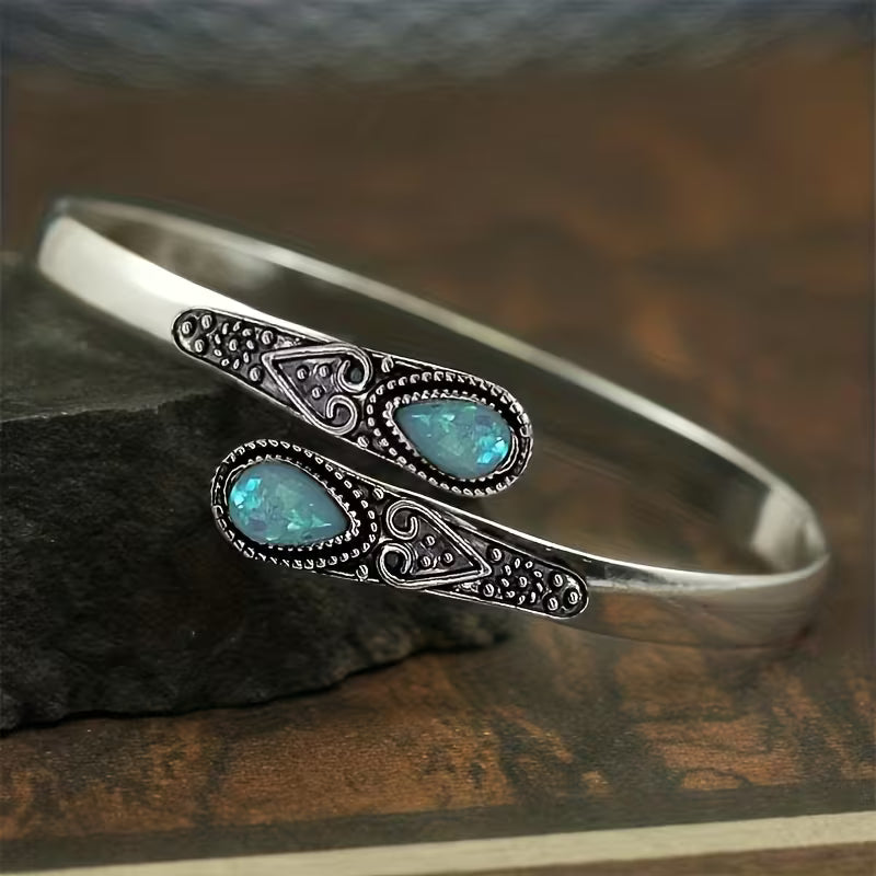 Crimson Elegance Filigree Bracelet