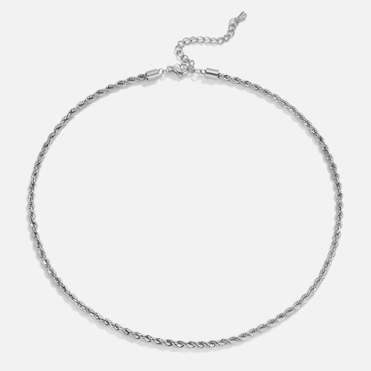 Calla Silver Twisted Chain Necklace