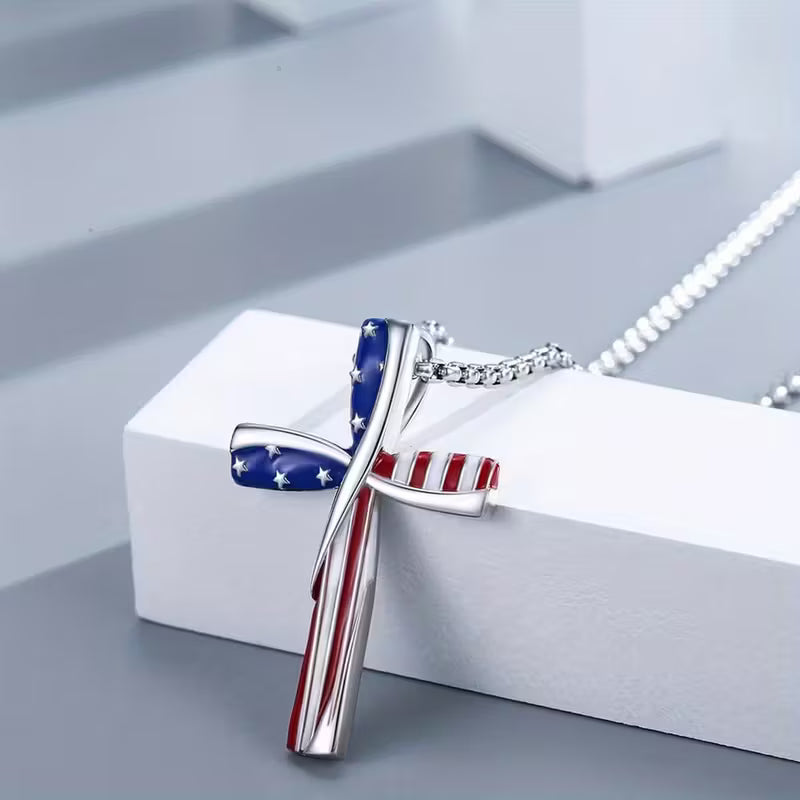 Eternal Liberty Cross Pendant Necklace