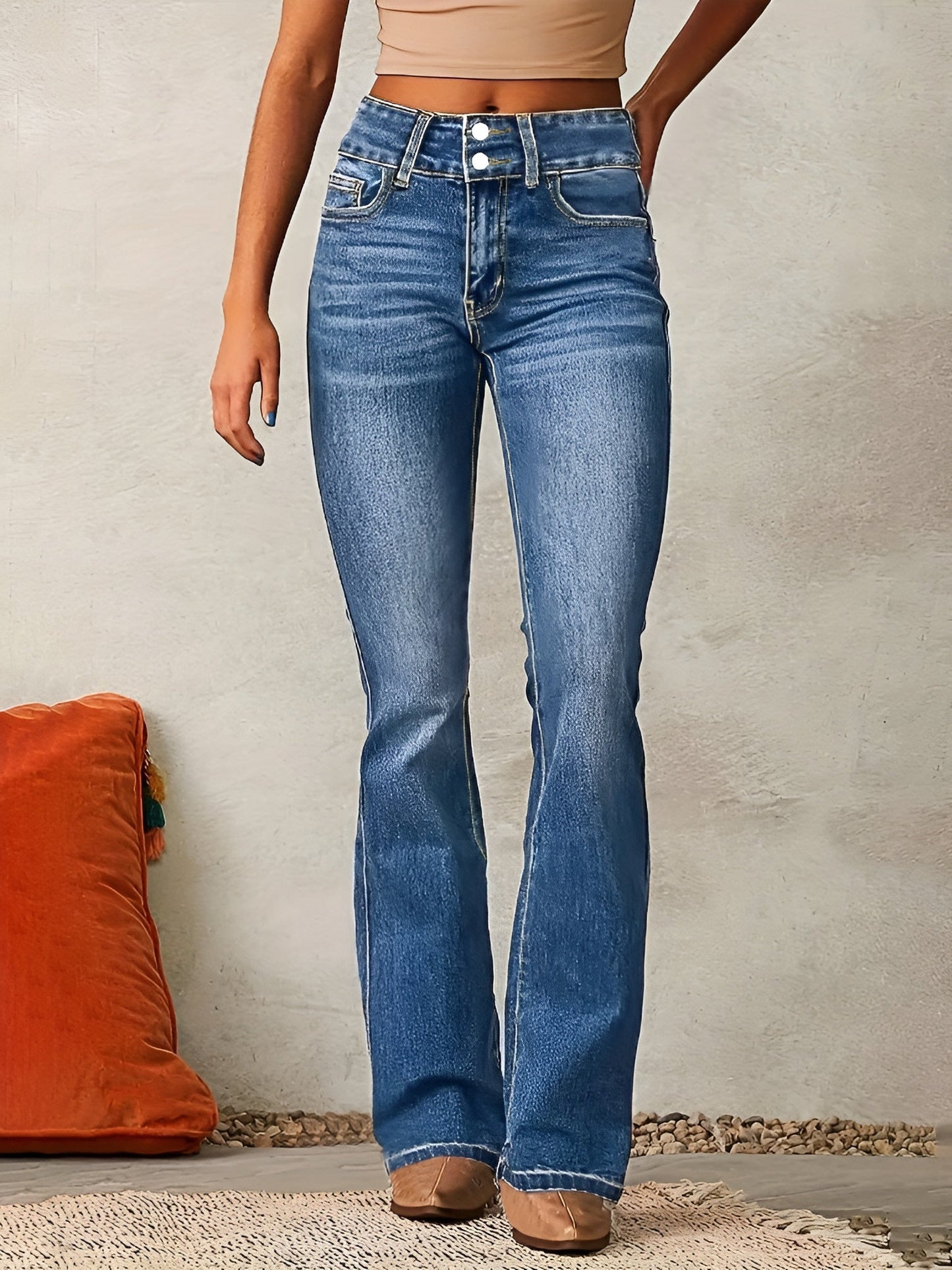 Terra High | Waisted Flared Jeans