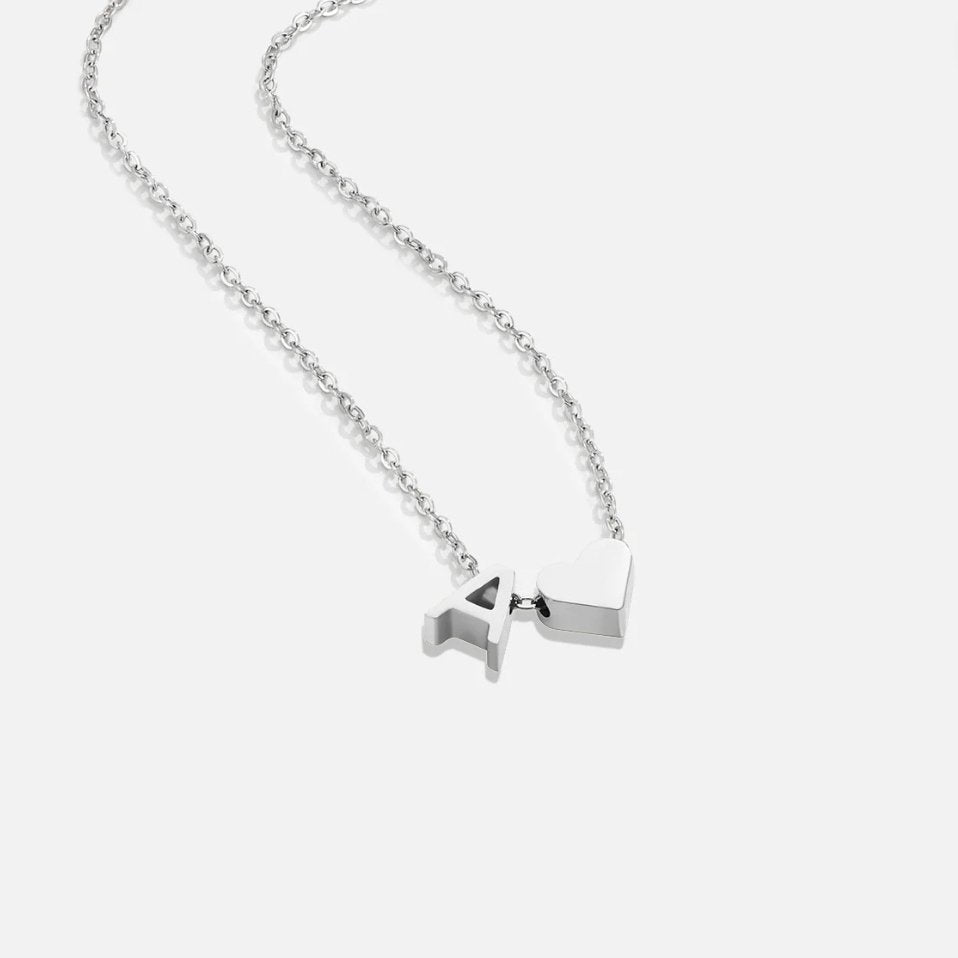 Forever Love & Letter Silver Necklace