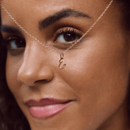 Gold Letter Heart Necklace