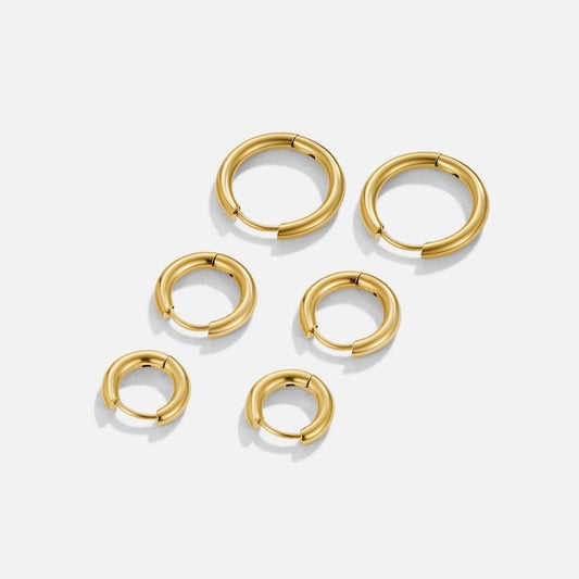 Gold Trio Mini Hoop Set