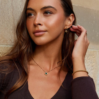 Green Crystal Athena Necklace