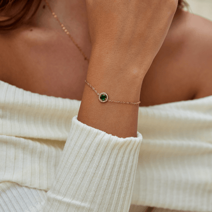 Green Emerald Crystal Bracelet