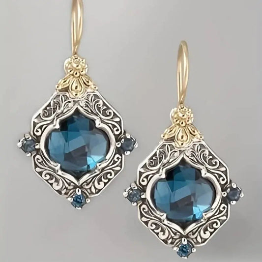 Blue Crystal Earrings