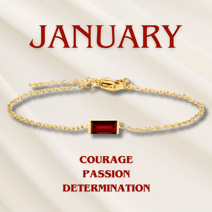 Heartline Birthstone Bracelet