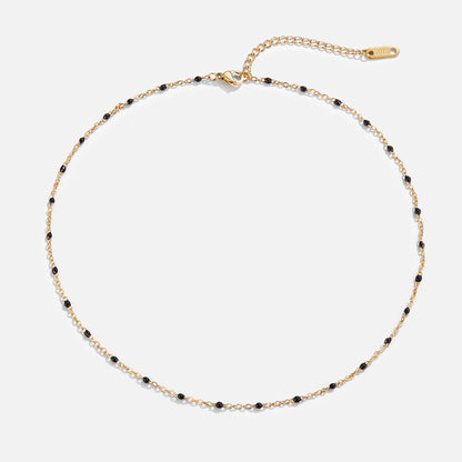 Free Mila Black Bead Necklace