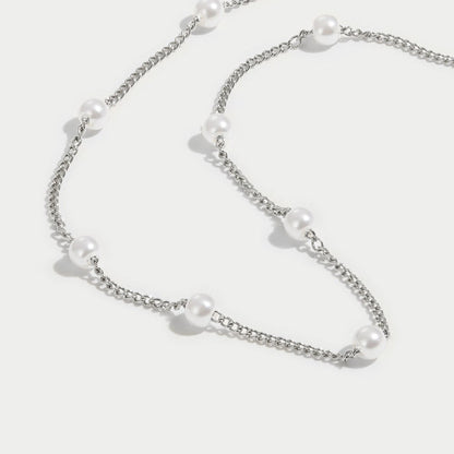 Nura Pearl Silver Necklace