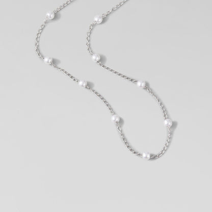 Nura Pearl Silver Necklace