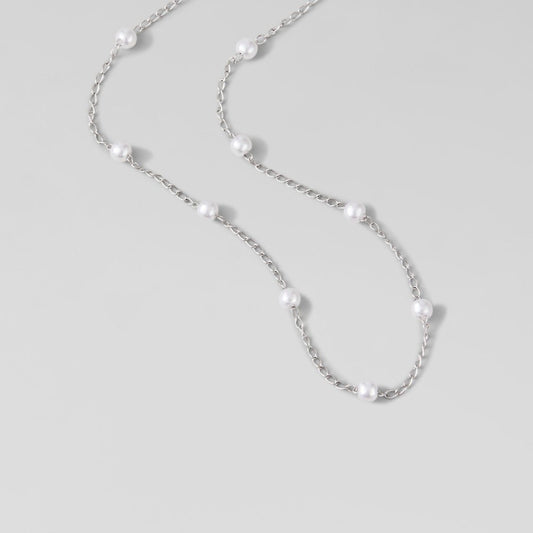 Nura Pearl Silver Necklace