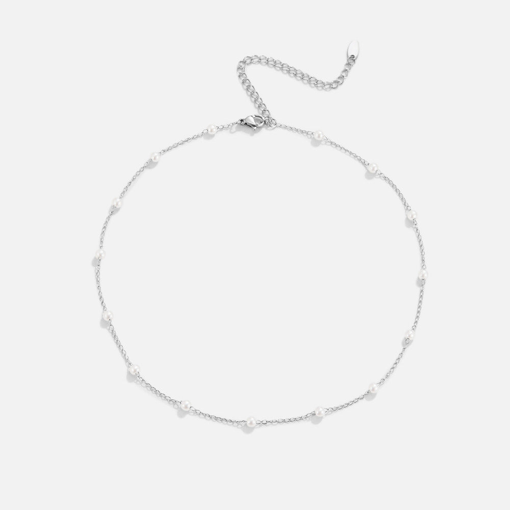 Nura Pearl Silver Necklace