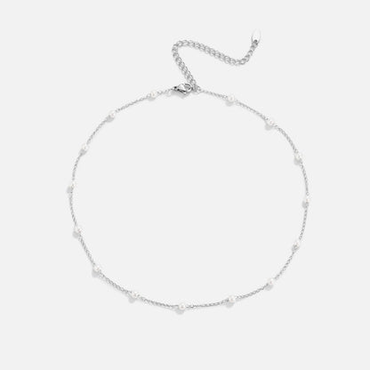 Nura Pearl Silver Necklace