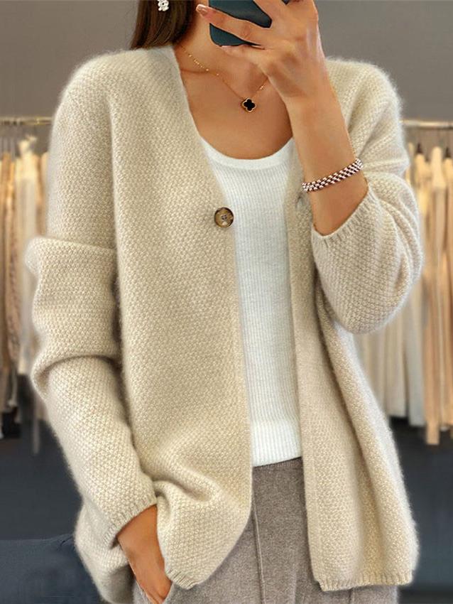 Elena - Knitted Cardigan with V-Neck