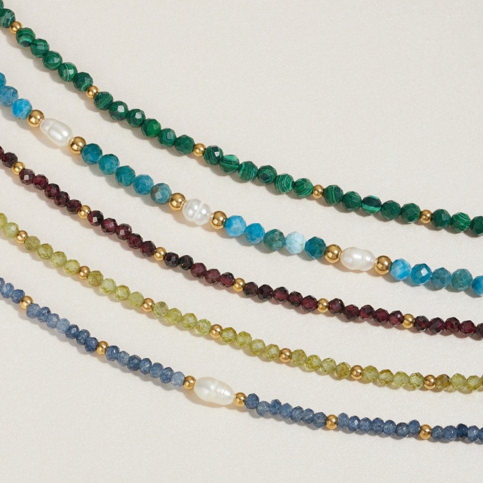 Red Garnet Bead Bracelet