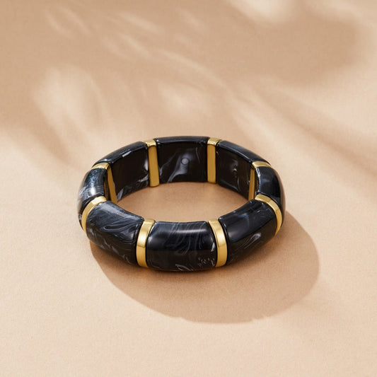 Sabina Black Marbled Bracelet