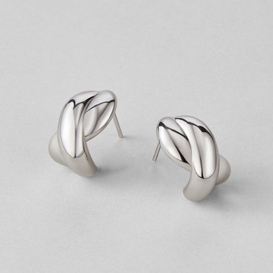 Silver Dakota Twisted Earrings