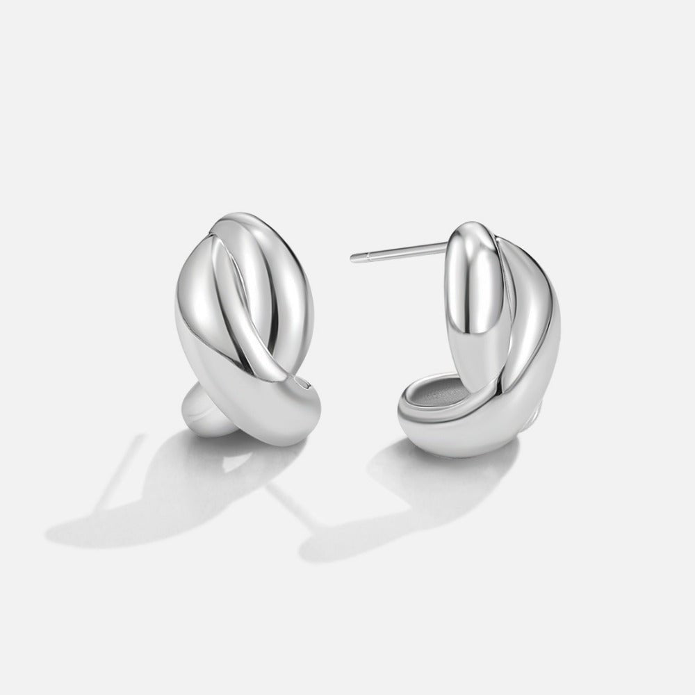 Silver Dakota Twisted Earrings