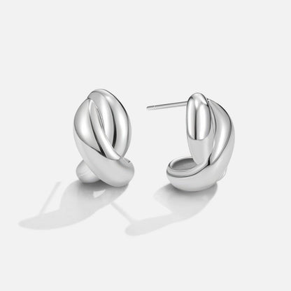 Silver Dakota Twisted Earrings