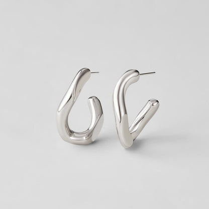 Silver Nevada Hoop Earrings