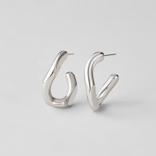 Silver Nevada Hoop Earrings