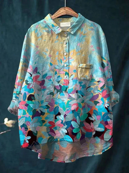 Kathrin - Linen Printed Shirt